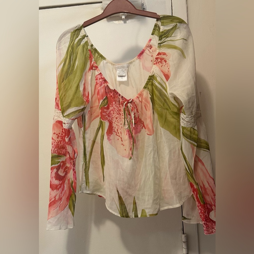 Floral Sheer Women's Top guess
